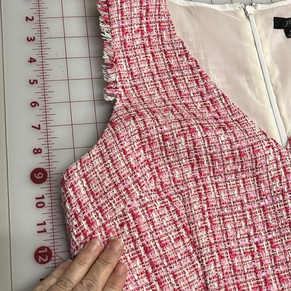 J. Crew Pink Sheath Midi Dress V-Neck Sleeveless - Picture 12 of 16